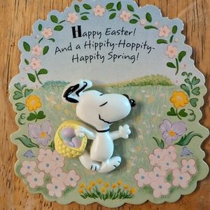Hallmark Snoopy with Basket Spring Pin